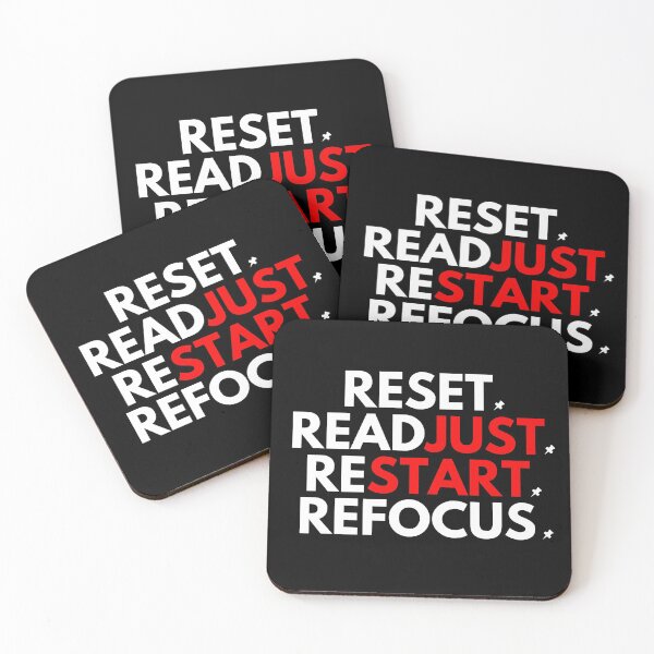 Item preview, Reset Readjust Restart Refocus - New Beginnings Inspirational Resolutions Motivational Quote  designed and sold by Vibbin4Life33.