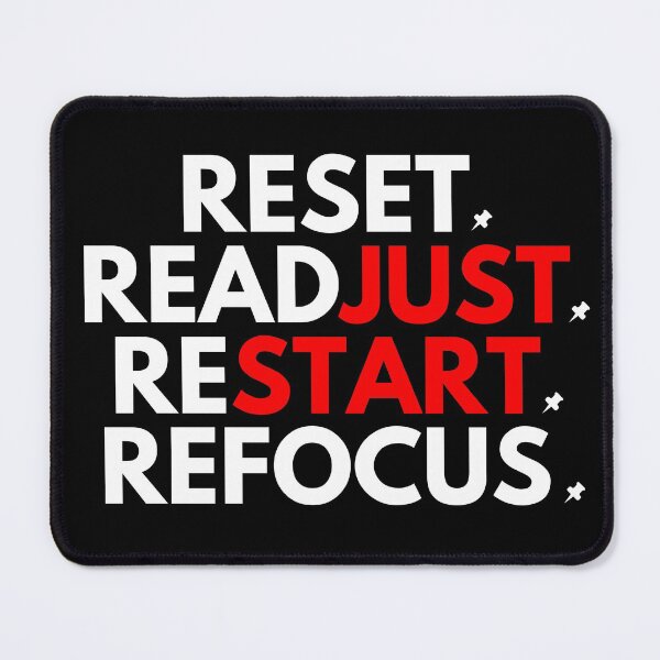 Item preview, Reset Readjust Restart Refocus - New Beginnings Inspirational Resolutions Motivational Quote  designed and sold by Vibbin4Life33.