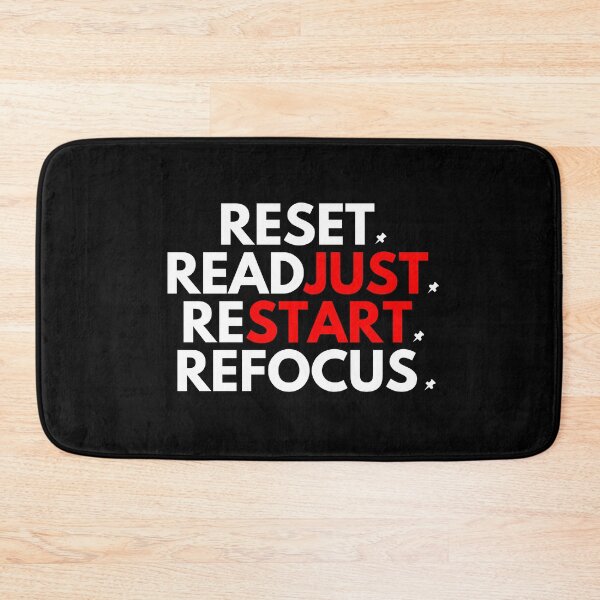 Item preview, Reset Readjust Restart Refocus - New Beginnings Inspirational Resolutions Motivational Quote  designed and sold by Vibbin4Life33.