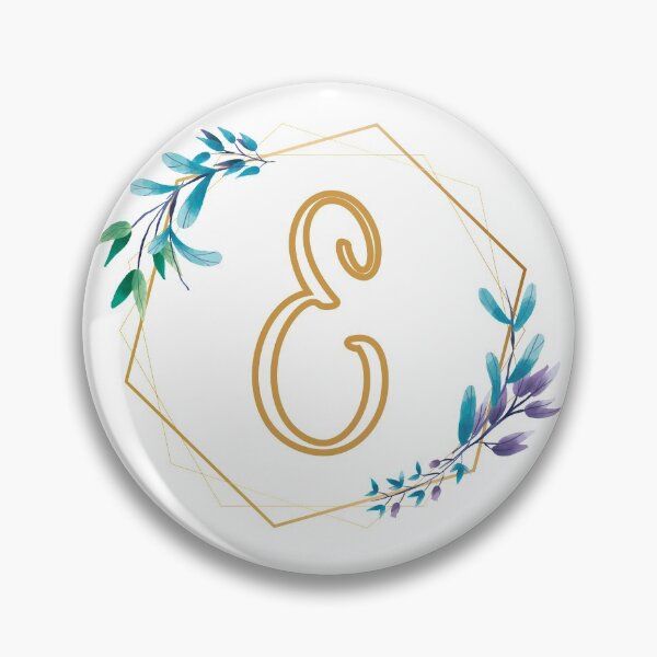 Aperçu de l'œuvre Cadre floral lettre E cursive créée et vendue par LetterMom.