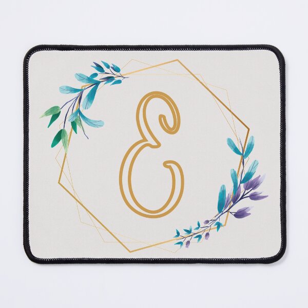 Item preview, Cursive Letter E Floral Frame designed and sold by LetterMom.