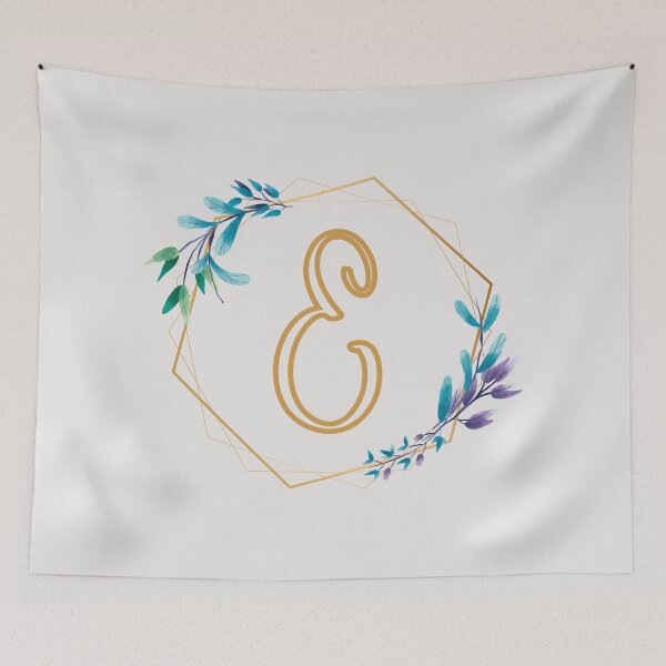 Item preview, Marco floral letra cursiva E designed and sold by LetterMom.