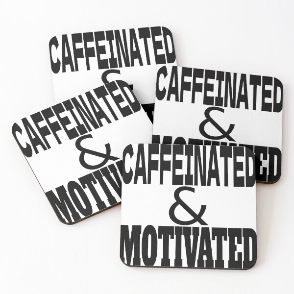 Item preview, CAFFEINATED and MOTIVATED designed and sold by CRINGEWORTHY TEES.