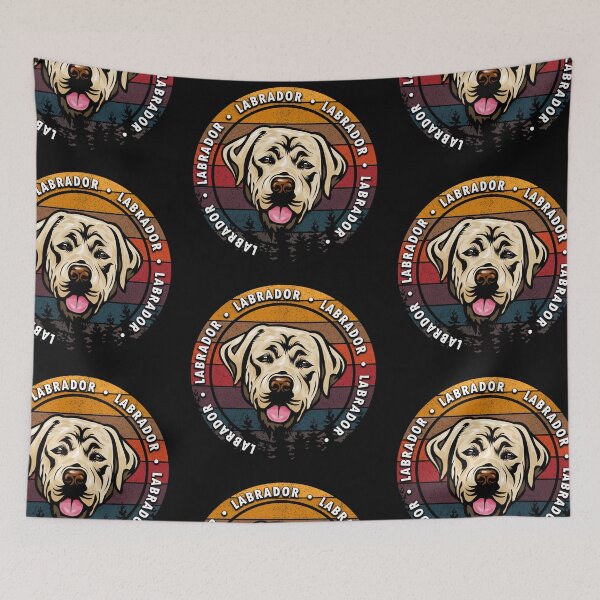 Item preview, Labrador distressed sunset retro dog face design designed and sold by SamRVstore.