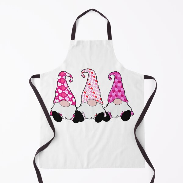 Item preview, 3 Valentines Pink Gnomes Red Pink Hats Hearts, Swedish Tomte Cute Elves designed and sold by funnytshirtemp.