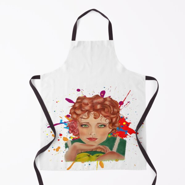 Item preview, Hermosa chica con una canasta de manzanas verdes designed and sold by 3sofie.