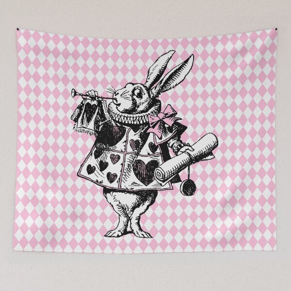 Item preview, Alice In Wonderland White Rabbit in Pink designed and sold by Pixelchicken.