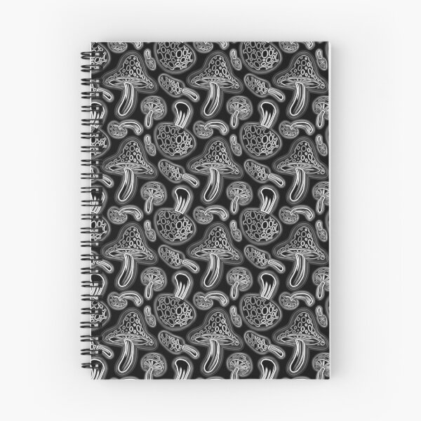 Item preview, Monochrome Mushroom Multidirectional Pattern designed and sold by patternedprints.