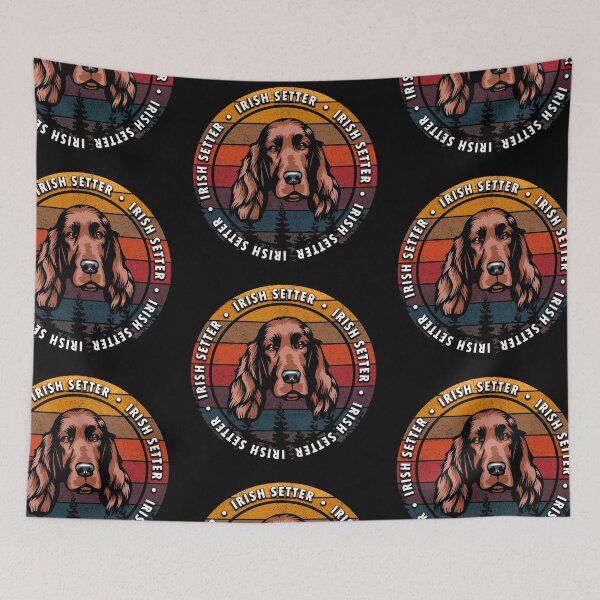 Item preview, Irish Setter distressed sunset retro dog face design designed and sold by SamRVstore.
