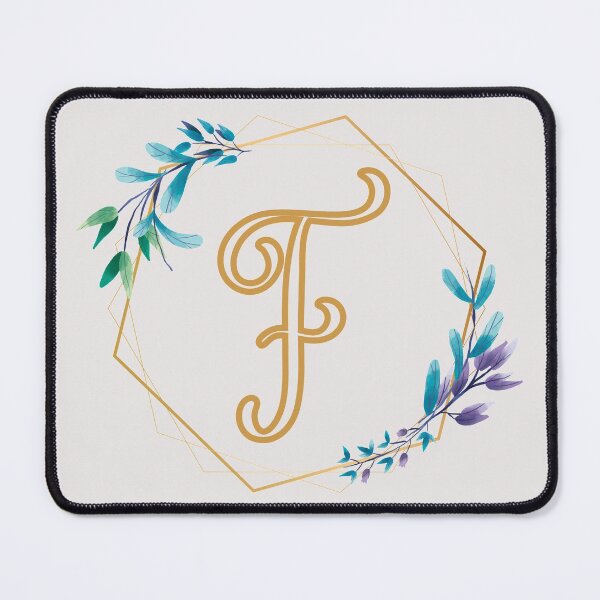 Item preview, Cursive Letter F Floral Frame designed and sold by LetterMom.