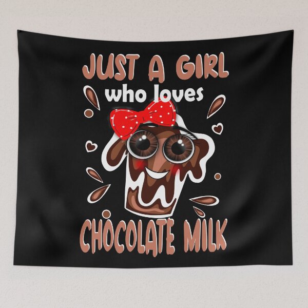 Item preview, Just a Girl Who Loves Chocolate Milk, Kawaii Chocolate Milk designed and sold by orangeblue21.