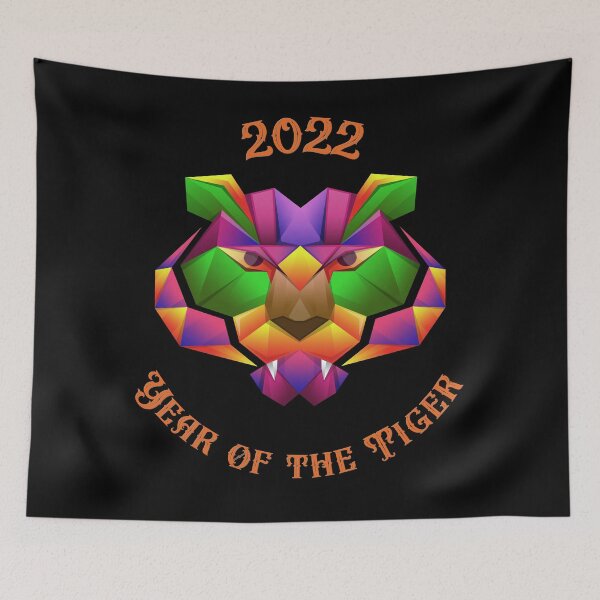 Item preview, Colourful Abstract Year of the Tiger 2022 designed and sold by Trinket-Trickster.