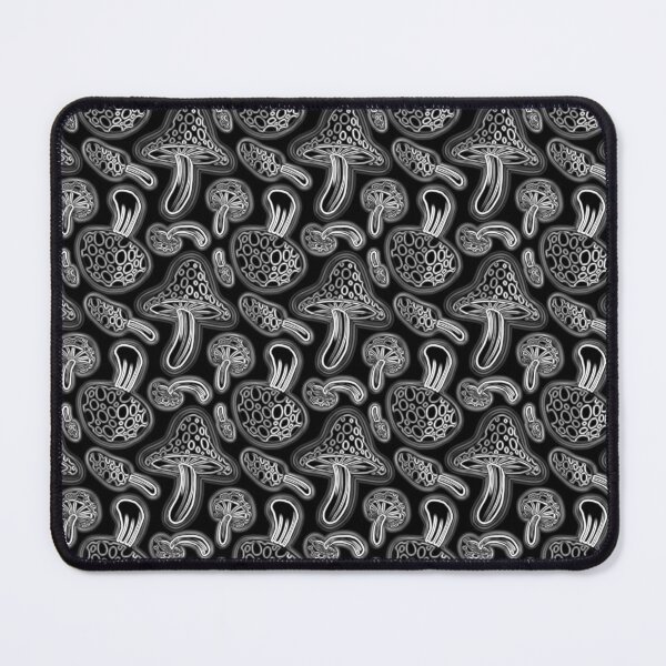 Item preview, Monochrome Mushroom Multidirectional Pattern designed and sold by patternedprints.