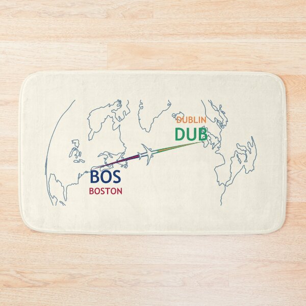 Item preview, BOS-DUB Map designed and sold by TransportTees.