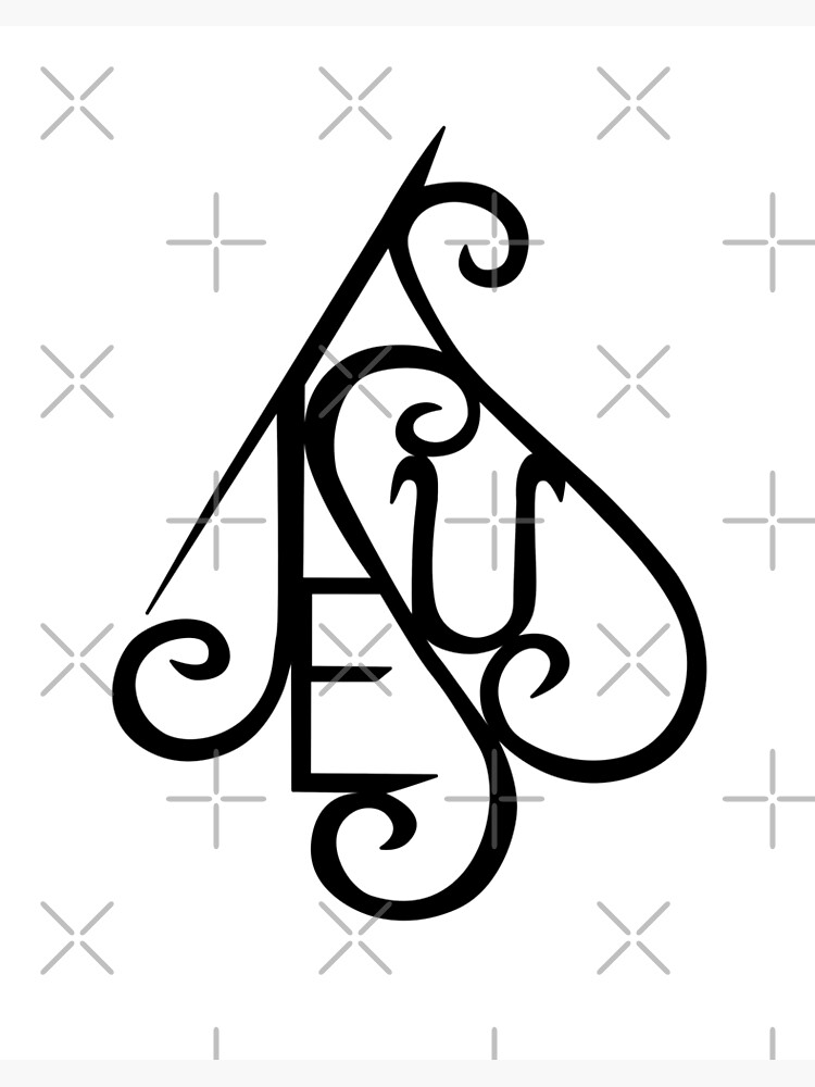 Jesus Name In A Hand-Drawn Script Letter Design