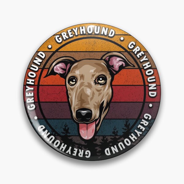 Item preview, Greyhound distressed sunset retro dog face design designed and sold by SamRVstore.