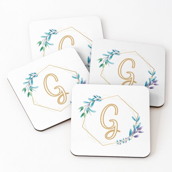 Item preview, Marco floral letra cursiva G designed and sold by LetterMom.