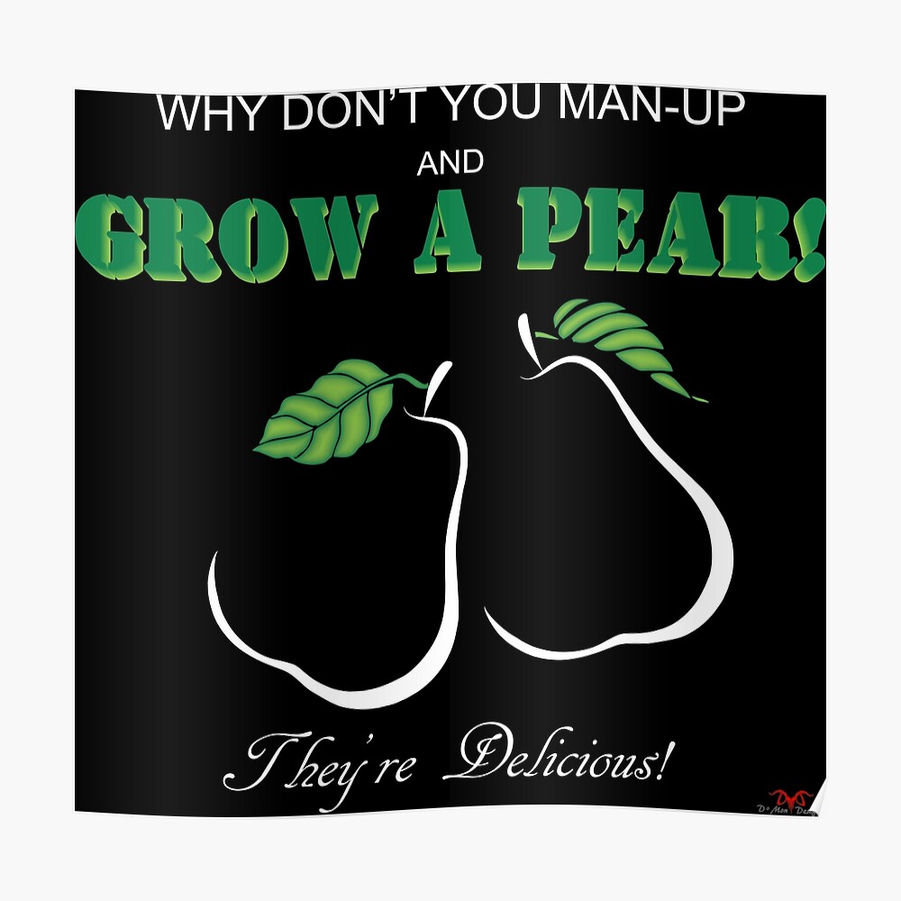 Grow A Pear Ver 2 Postcard By D Mondesigns Redbubble