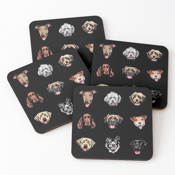 Item preview, Artistic dog face designs sticker pack designed and sold by SamRVstore.