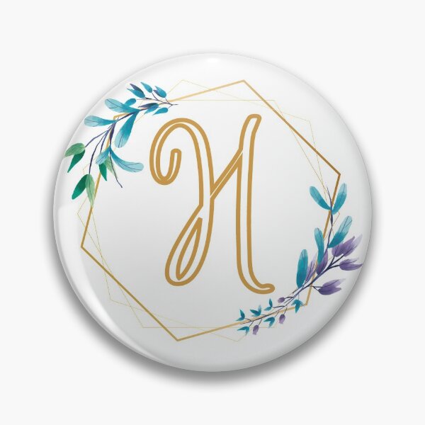 Item preview, Cursive Letter H Floral Frame designed and sold by LetterMom.