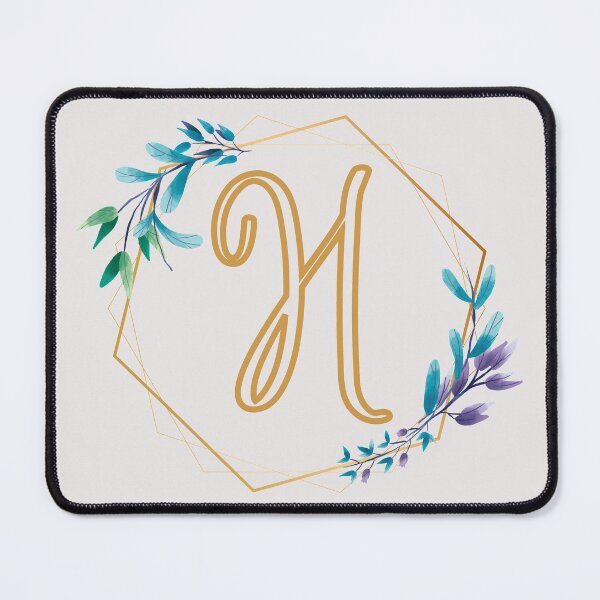 Item preview, Cursive Letter H Floral Frame designed and sold by LetterMom.