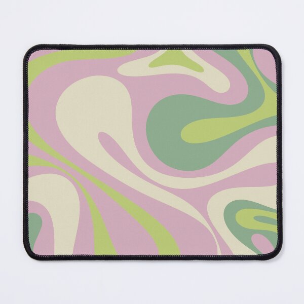 Item preview, Mod Swirl Retro Abstract Pattern in Soft Pastel Lavender Pink Lime Green Cream designed and sold by kierkegaard.