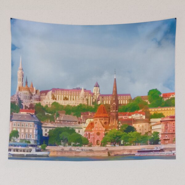Item preview, Budapest, Hungary Castle District Watercolor designed and sold by Kay Brewer.