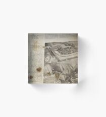 Vintage Cookbook Acrylic Block