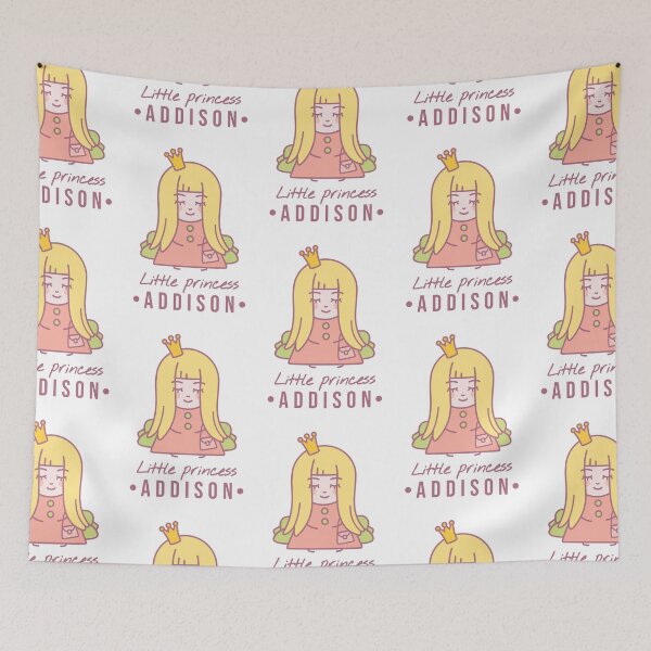 Item preview, Little princess Addison | Blonde girl with a crown on her head and a bag sits on the couch  designed and sold by AnnaRuz.