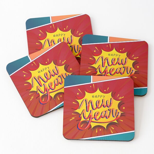Item preview, Comic Book Inspired Happy New Year designed and sold by DesiBoli.