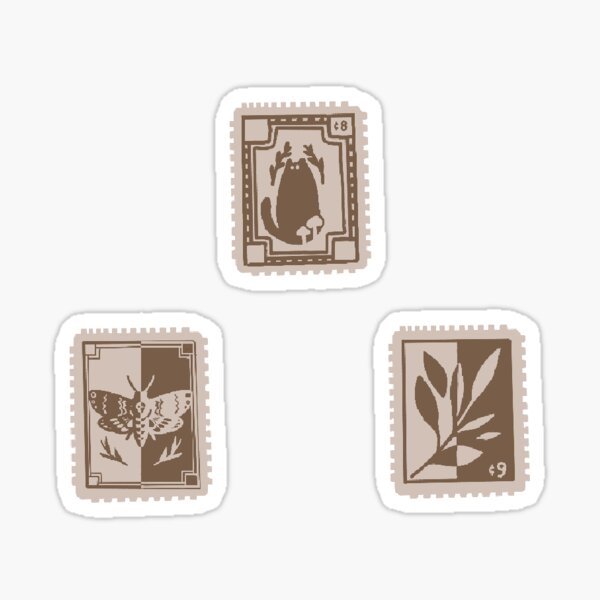 Item preview, Vintage brown stickers set designed and sold by chloerose39.