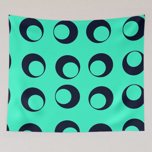 Item preview, Mid Century multicolor bubbles on Turquoise  designed and sold by LisWilliams.
