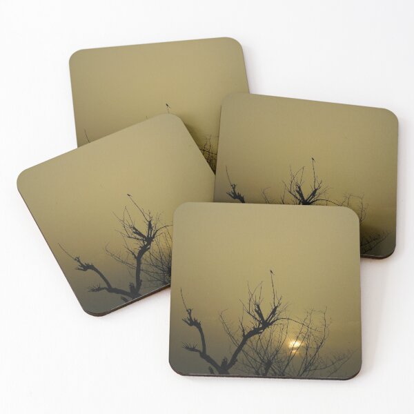 Item preview, Copper Sky, Silhouette tree and a lone bird with blurred sun at twiglight horizon. Love Nature. designed and sold by TheNatureTalent.
