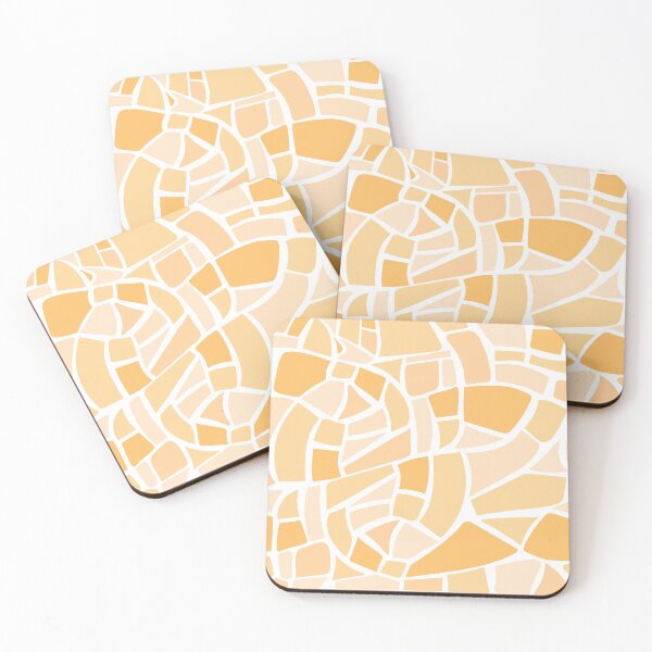 Item preview, Yellow abstract retro mosaic designed and sold by SweetCoolVibes.