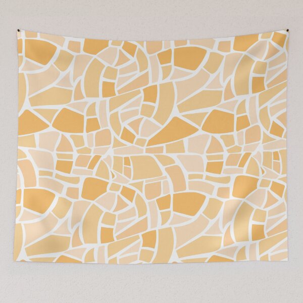 Item preview, Yellow abstract retro mosaic designed and sold by SweetCoolVibes.