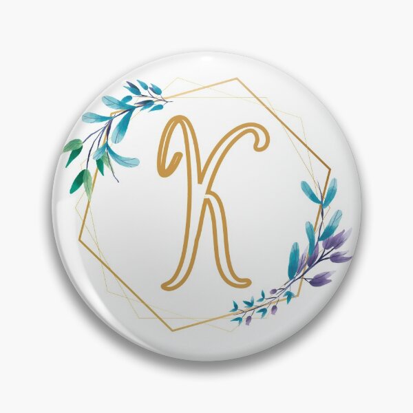 Item preview, Cursive Letter K Floral Frame designed and sold by LetterMom.