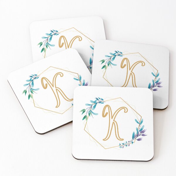 Item preview, Cursive Letter K Floral Frame designed and sold by LetterMom.