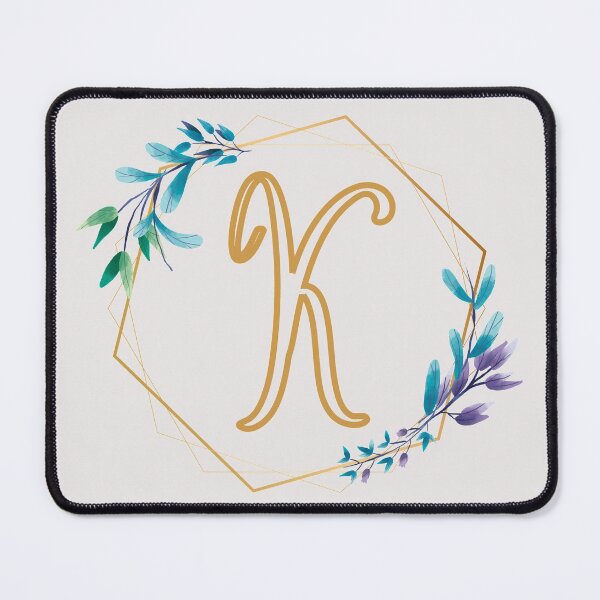 Item preview, Cursive Letter K Floral Frame designed and sold by LetterMom.