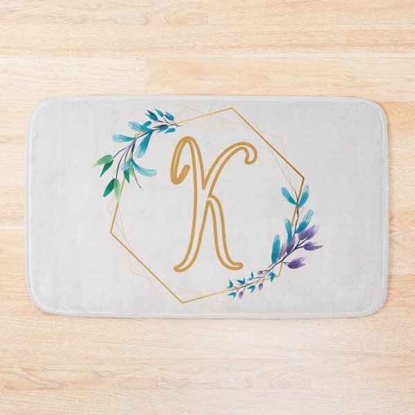 Item preview, Cursive Letter K Floral Frame designed and sold by LetterMom.