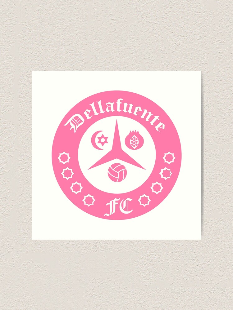 Dellafuente ☪ FC Logo Gotico Pink Pullover Hoodie by RosedesignArt