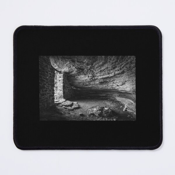 Item preview, Moonshiners Cave Cliff Dwelling Black and White - Arkansas State Parks Long designed and sold by MadisnFoundry.