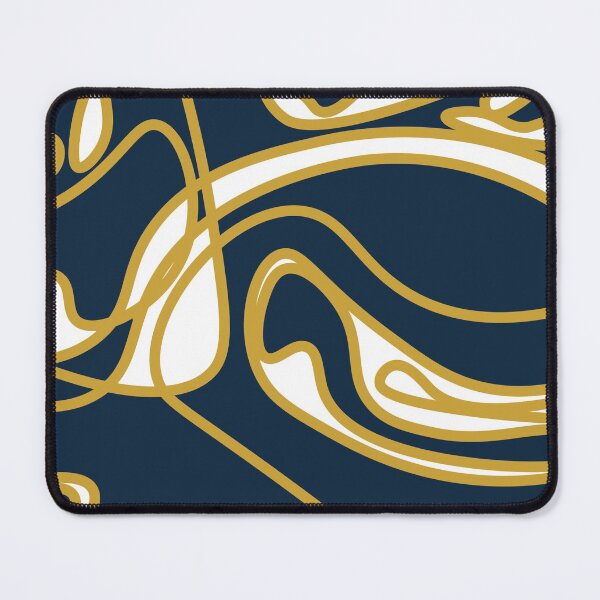 Item preview, mouse pad navy,white and yellow gold pattern designed and sold by DSkoupi.