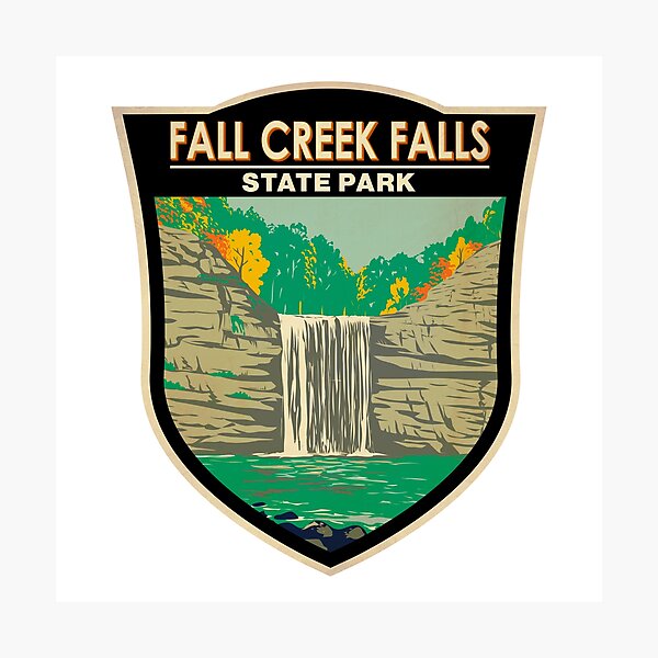 Item preview, Fall Creek Falls State Park Tennessee Badge designed and sold by KrisSidDesigns.