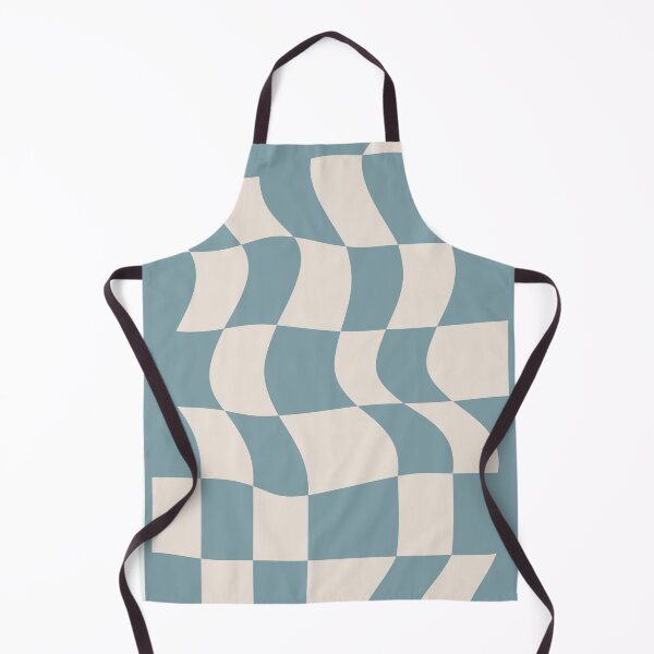 Item preview, Distorted Checkerboard Abstract Geometry Neutral Blue Grey Slate Blue Sage Blue and Cream designed and sold by polygem.