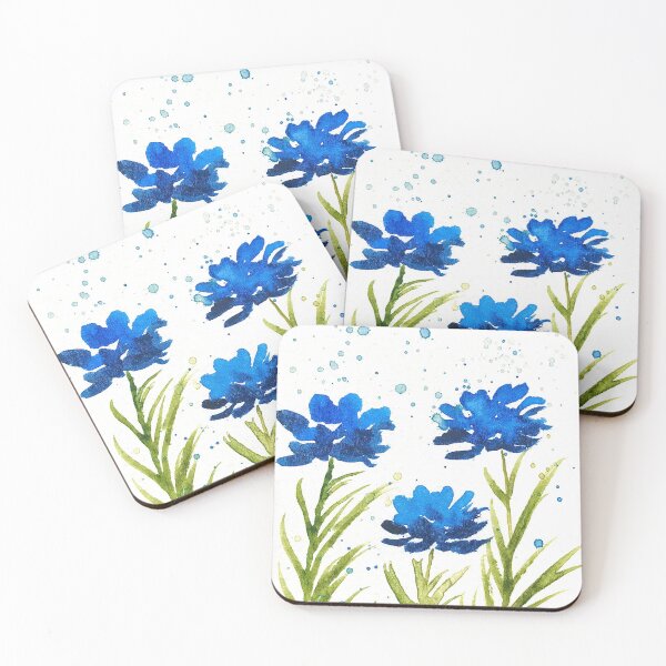 Item preview, Blue flowers artwork designed and sold by Monika Howarth.