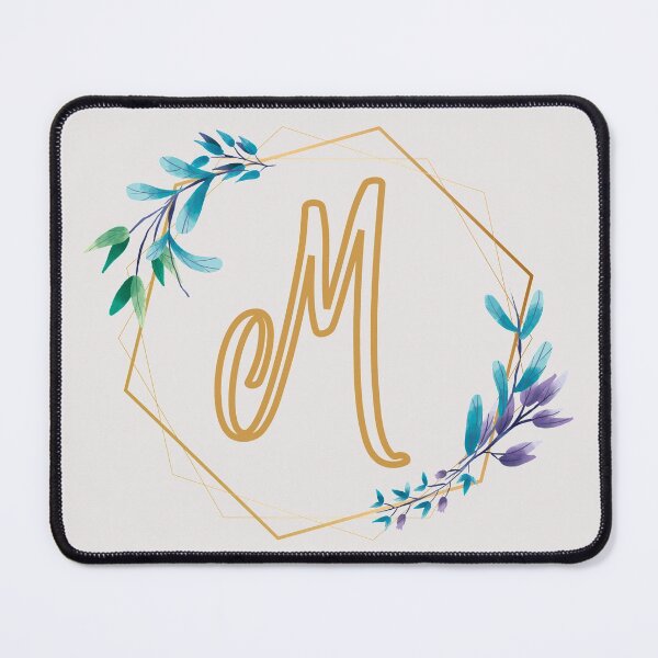 Item preview, Cursive Letter M Floral Frame designed and sold by LetterMom.