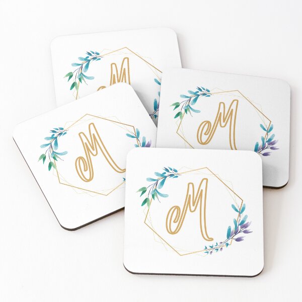 Item preview, Marco floral letra cursiva M designed and sold by LetterMom.
