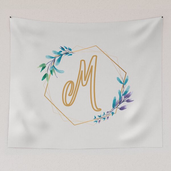Item preview, Cursive Letter M Floral Frame designed and sold by LetterMom.