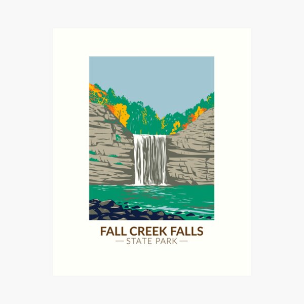 Item preview, Fall Creek Falls State Park Tennessee Vintage designed and sold by KrisSidDesigns.
