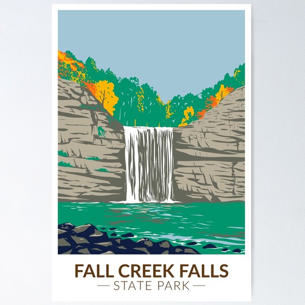 Item preview, Fall Creek Falls State Park Tennessee Vintage designed and sold by KrisSidDesigns.